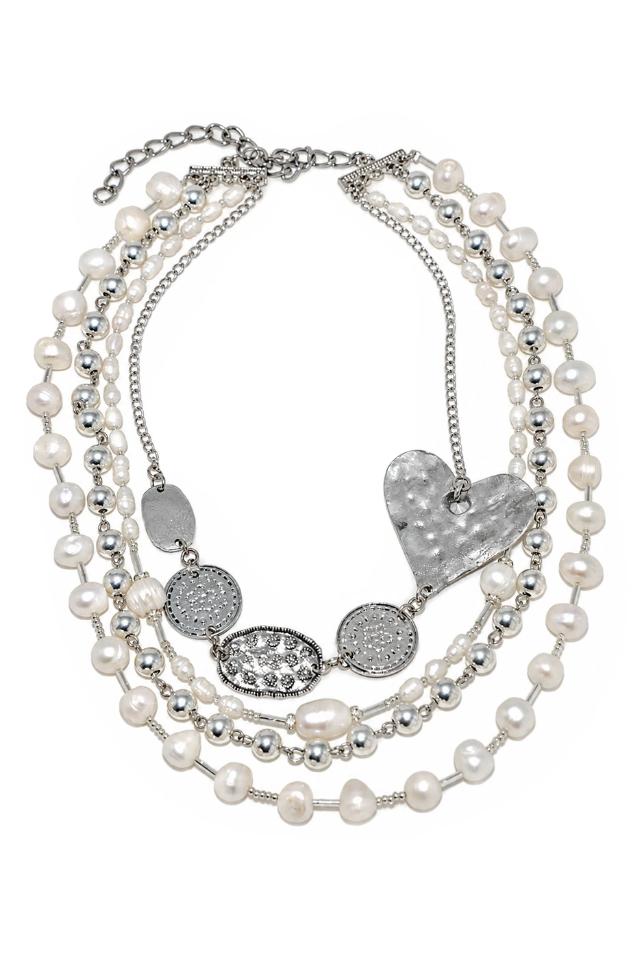 COLLAR SILVER & PEARL